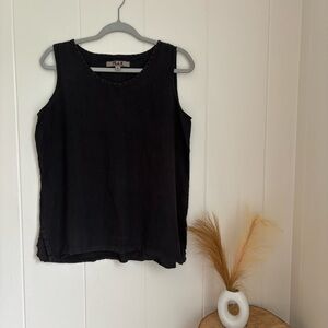 Flax Women's Elegant Black Tank Top